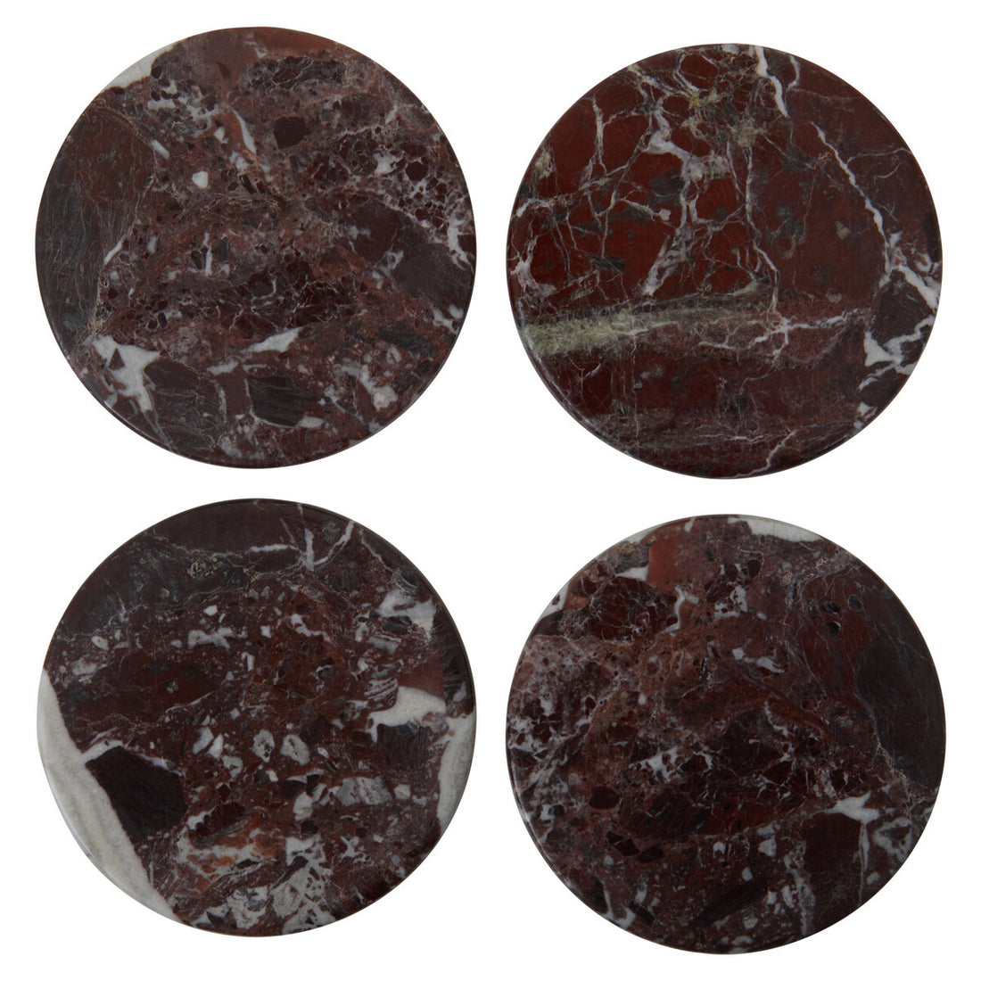 Salmo Set of 4 Red Marble Coasters