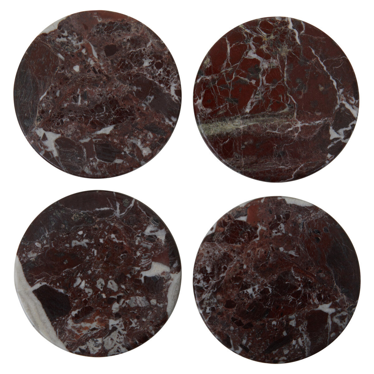 Salmo Set of 4 Red Marble Coasters