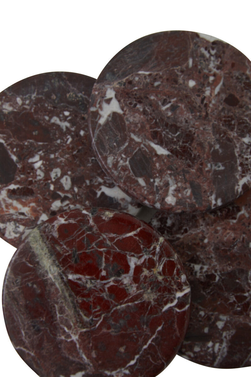 Salmo Set of 4 Red Marble Coasters