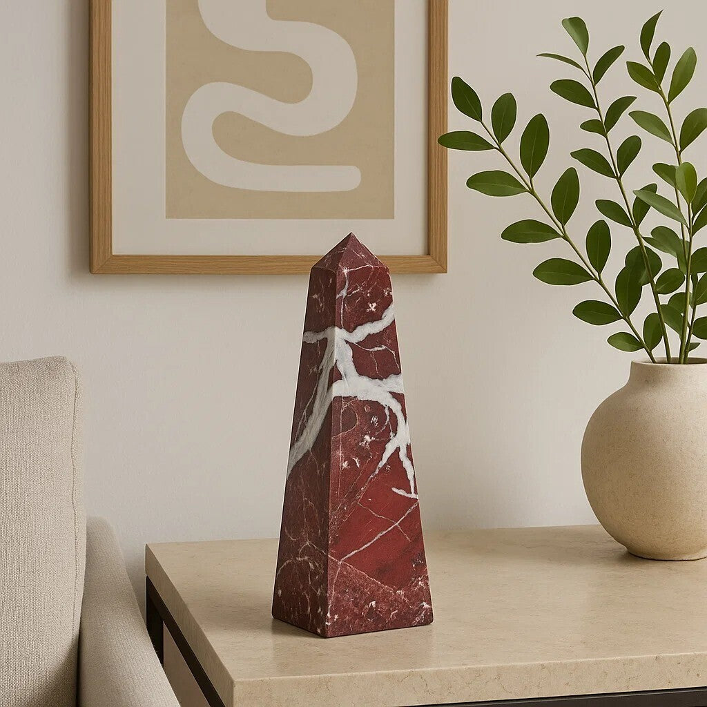 Salmo Small Red Marble Obelisk