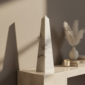 Large White Marble Obelisk | Salmo