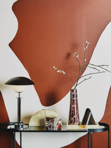 Salmo Red Marble Tapered Vase