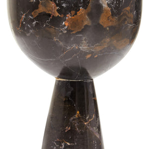 Small Black Marble Pedestal Bowl | Salmo