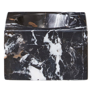 Square Black and Gold Marble Bowl | Salmo