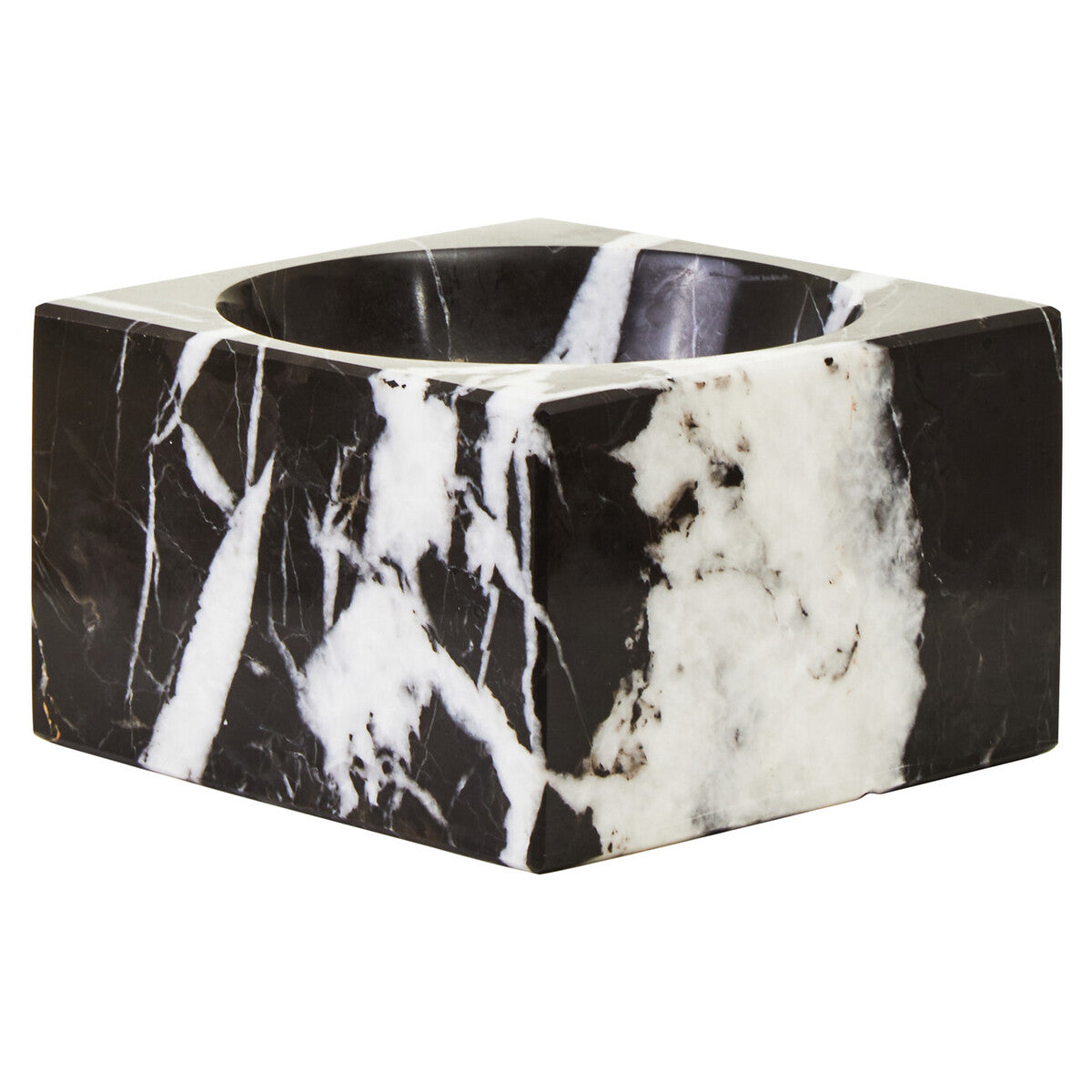 Salmo Square Black Marble Bowl