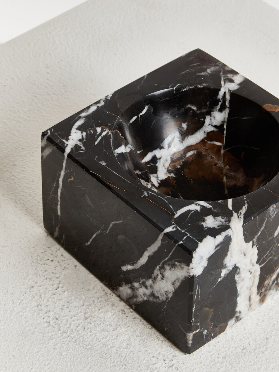 Salmo Square Black Marble Bowl