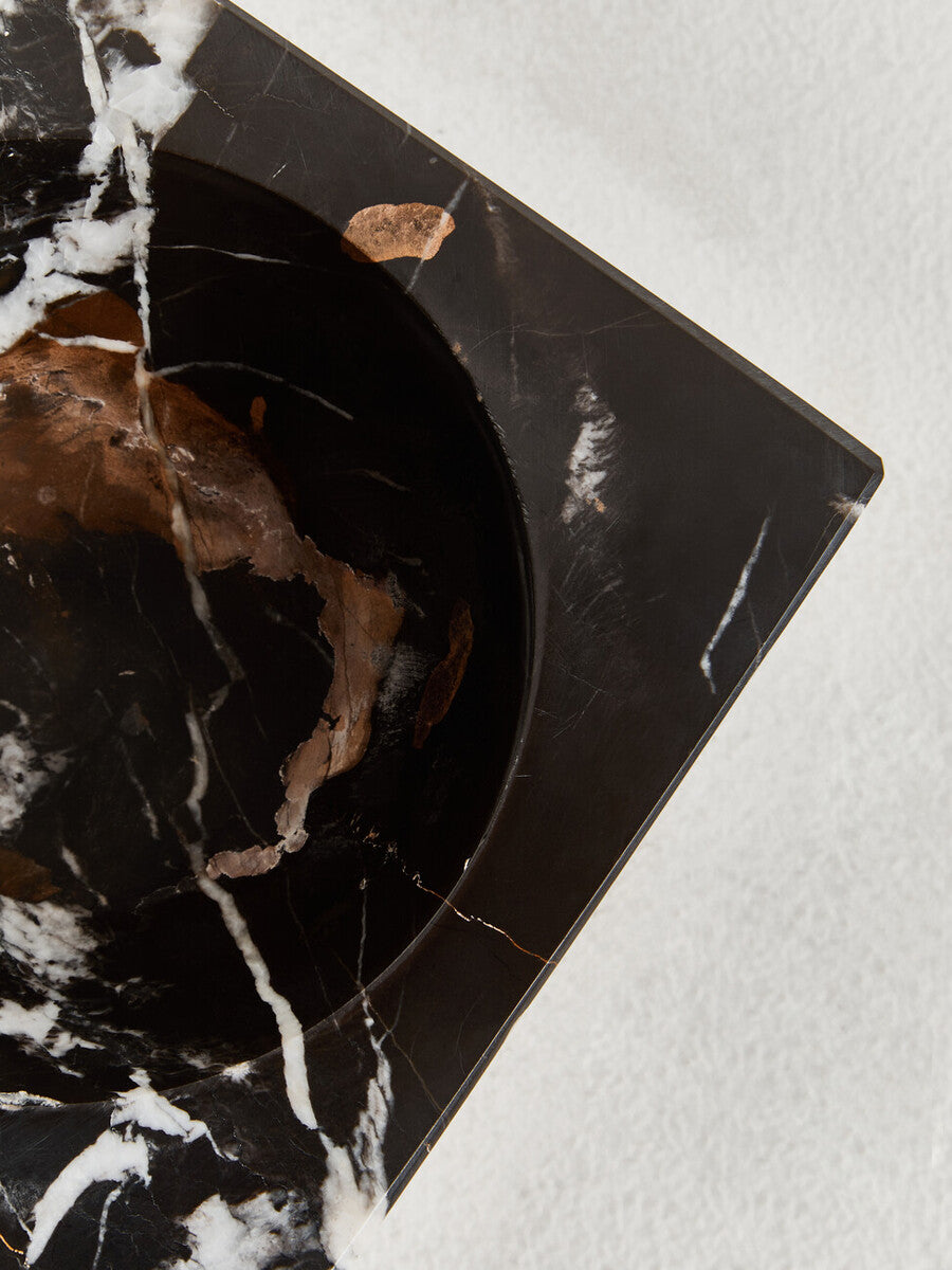 Salmo Square Black Marble Bowl