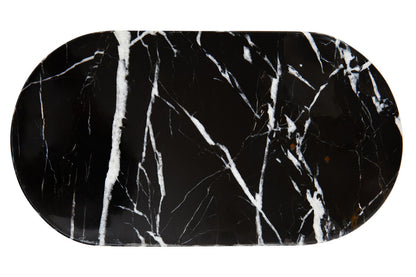 Salmo Oval Black Marble Serving Board