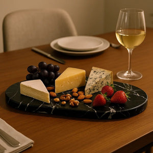 Oval Black Marble Chopping and Serving Board | Salmo