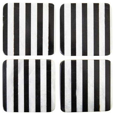 Soma Set of Four Square Striped Coasters