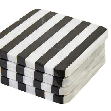 Soma Set of Four Square Striped Coasters