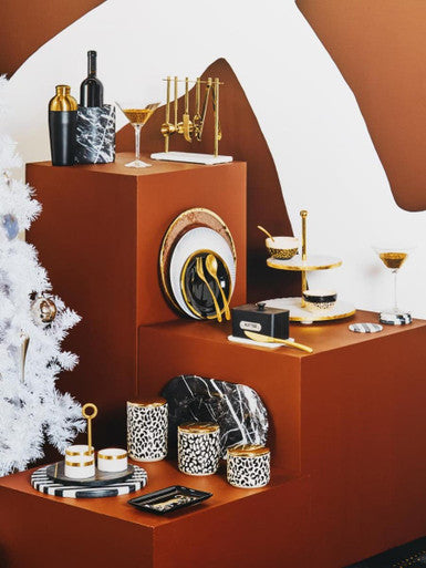 Soma Set of Four Round Striped Coasters