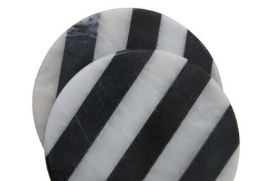 Soma Set of Four Round Striped Coasters