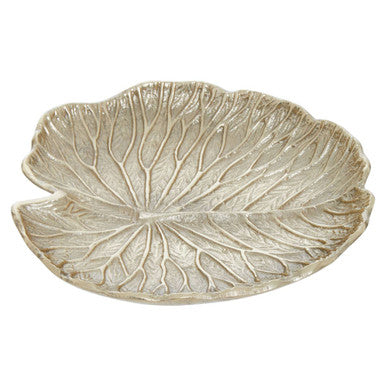 Salma Small Gold Finish Lotus Leaf Plate