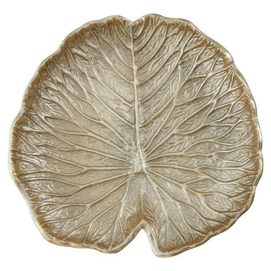 Salma Small Gold Finish Lotus Leaf Plate