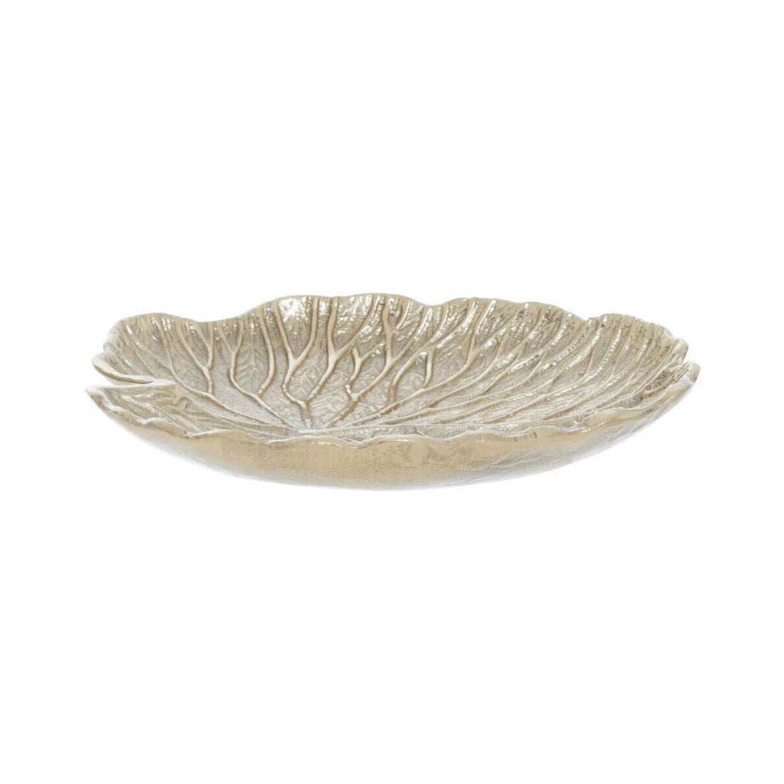 Salma Small Gold Finish Lotus Leaf Plate