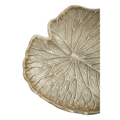 Salma Small Gold Finish Lotus Leaf Plate