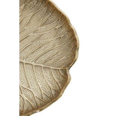 Salma Large Gold Finish Lotus Leaf Plate
