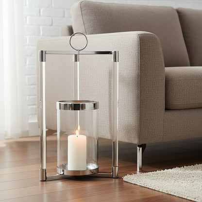Franklin Small Silver Finish Lantern