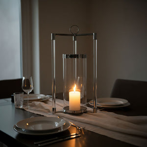 Large Silver Finish Lantern | Franklin