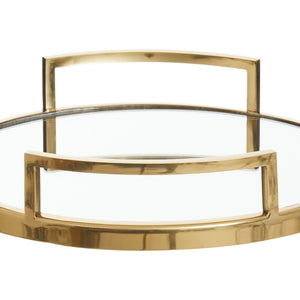 Gold Finish Mirrored Tray | Cruzar