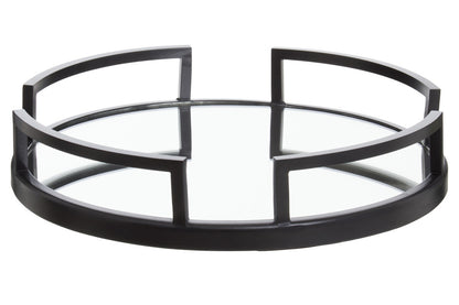 Cruzar Matte Black Mirrored Tray