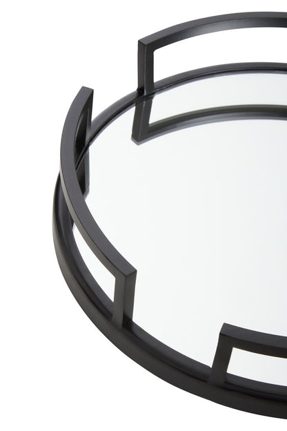 Cruzar Matte Black Mirrored Tray