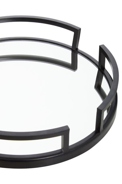 Cruzar Matte Black Mirrored Tray