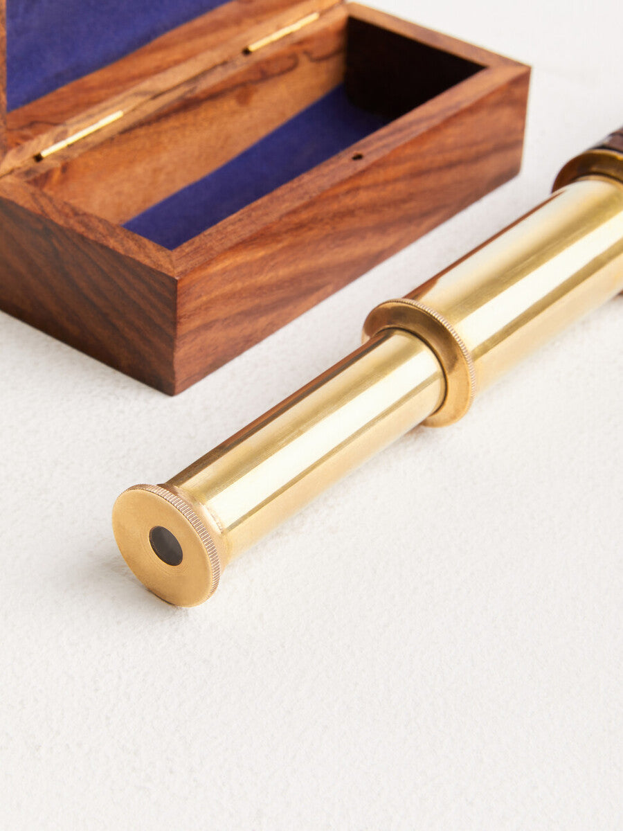 Churchill Brown Leather Effect Telescope with Box - Image 9