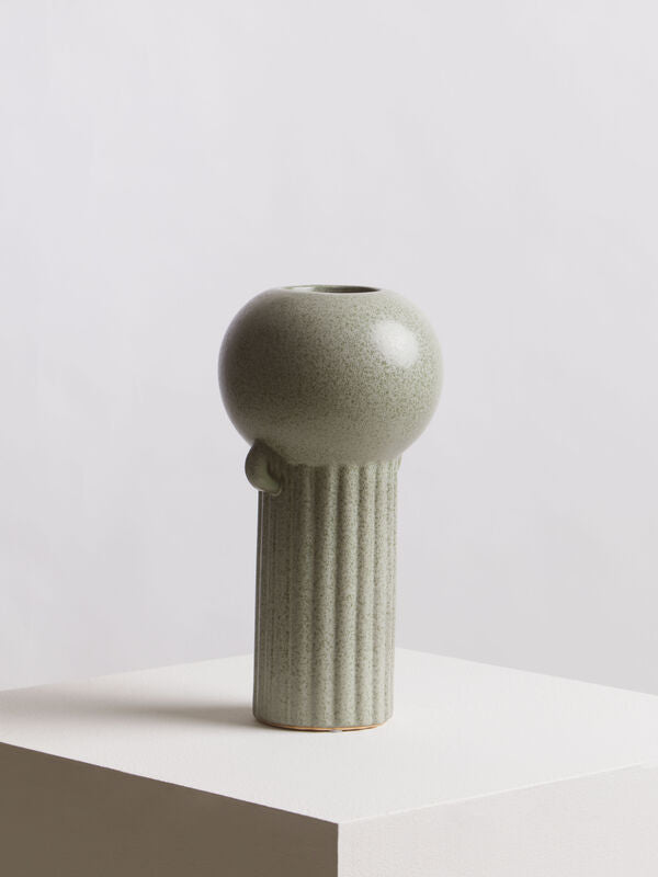 Calcita Large Green Stoneware Vase