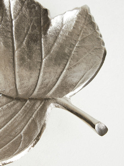 Prato Silver Finish Leaf Dish