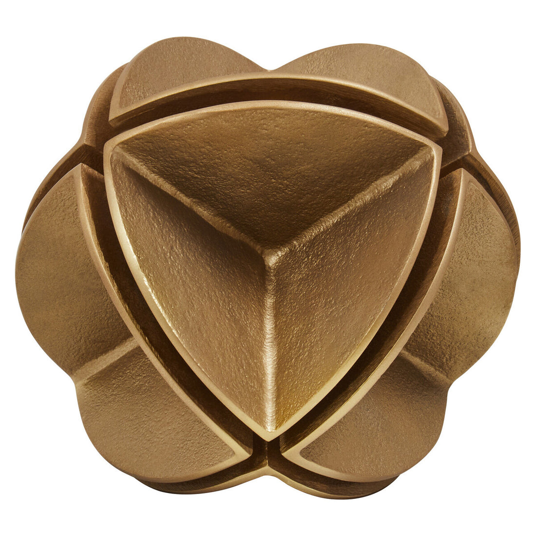 Prato Brass Finish Segmented Spherical Sculpture - Image 5