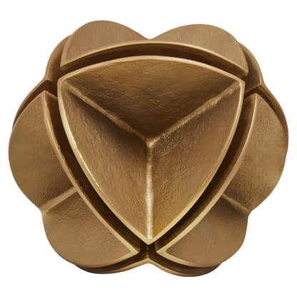 Prato Brass Finish Segmented Spherical Sculpture