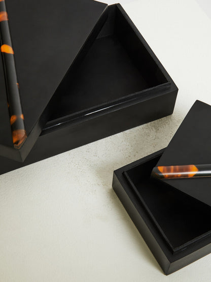 Roma Set Of Two Tortoise Shell Trinket Boxes