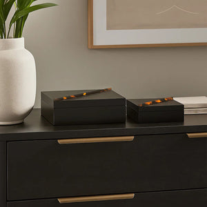 Set of Two Tortoise Shell Trinket Boxes | Roma