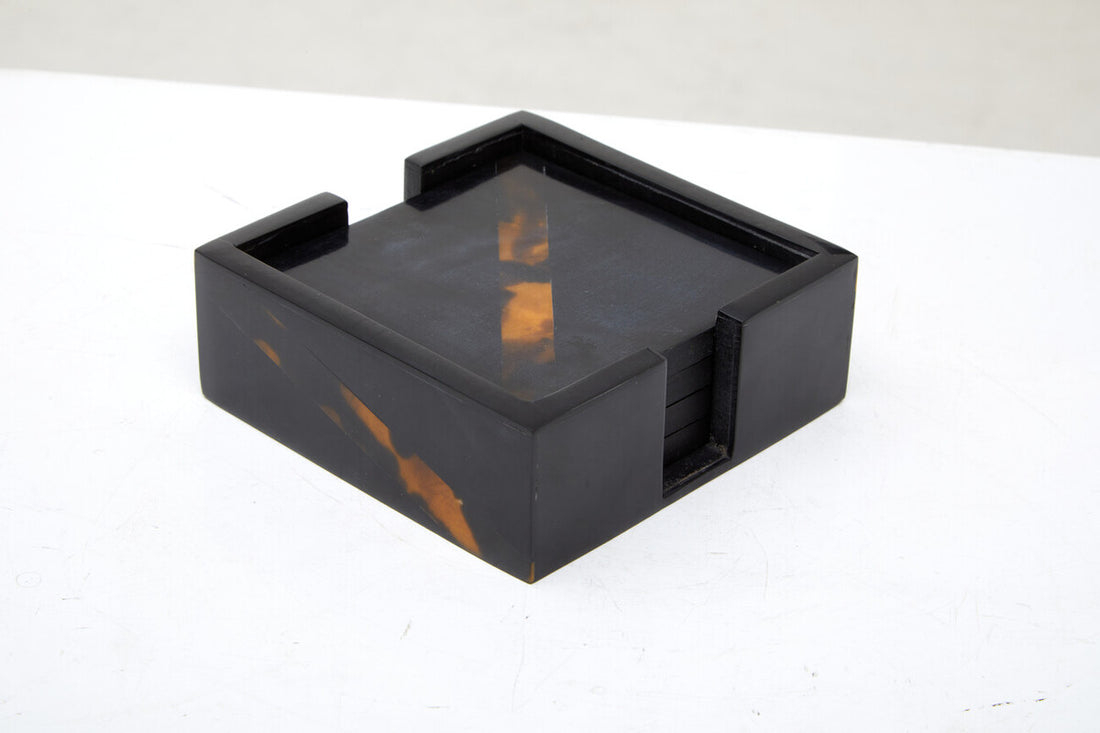 Roma Set Of Four Tortoise Shell Coasters