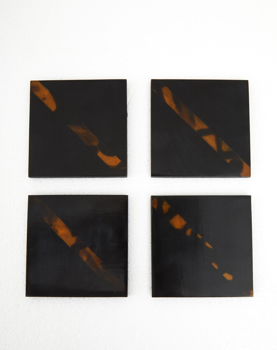 Roma Set Of Four Tortoise Shell Coasters