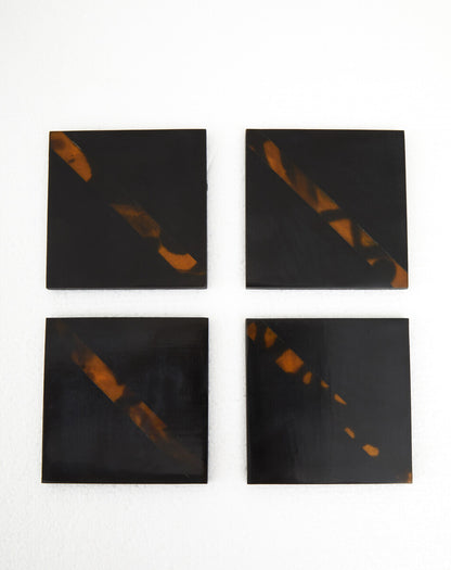 Roma Set Of Four Tortoise Shell Coasters