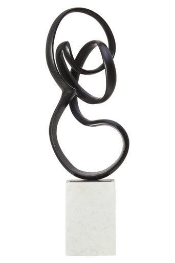 Mirano Black Finish Aluminium Knot Sculpture - Image 8