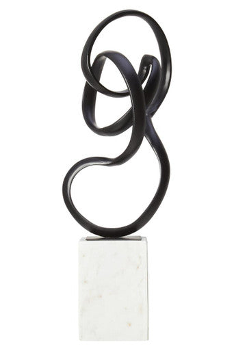 Mirano Black Finish Aluminium Knot Sculpture - Image 12