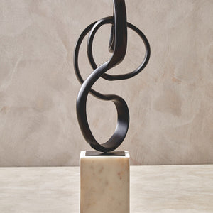 Black Finish Aluminium Knot Sculpture | Mirano