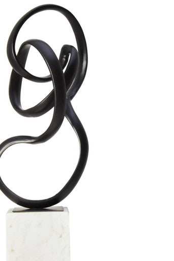 Mirano Black Finish Aluminium Knot Sculpture - Image 9