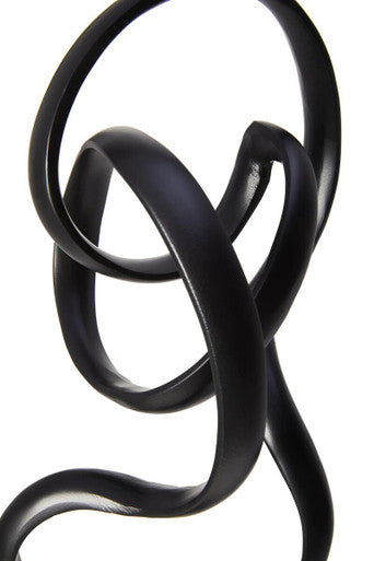Mirano Black Finish Aluminium Knot Sculpture - Image 10