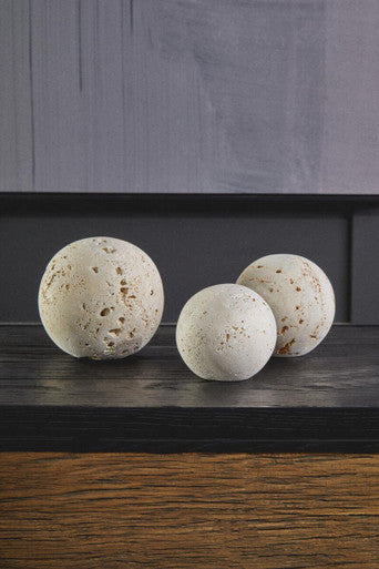 Tibor Travertine Set of 3 Deco Balls