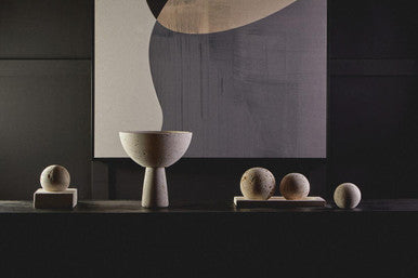 Tibor Travertine Set of 3 Deco Balls