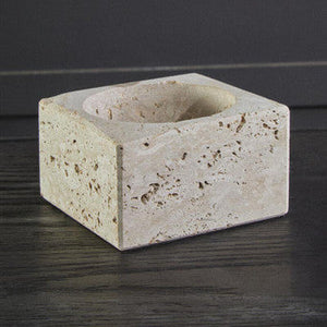 Travertine Square Decorative Bowl | Tibor
