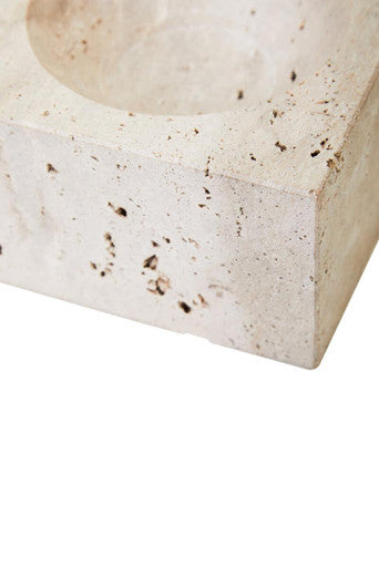 Tibor Travertine Square Decorative Bowl