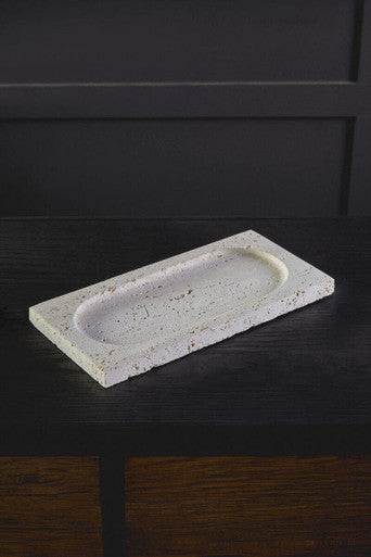 Tibor Travertine Rectangular Decorative Tray