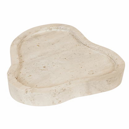Tibor Travertine Irregular Tray
