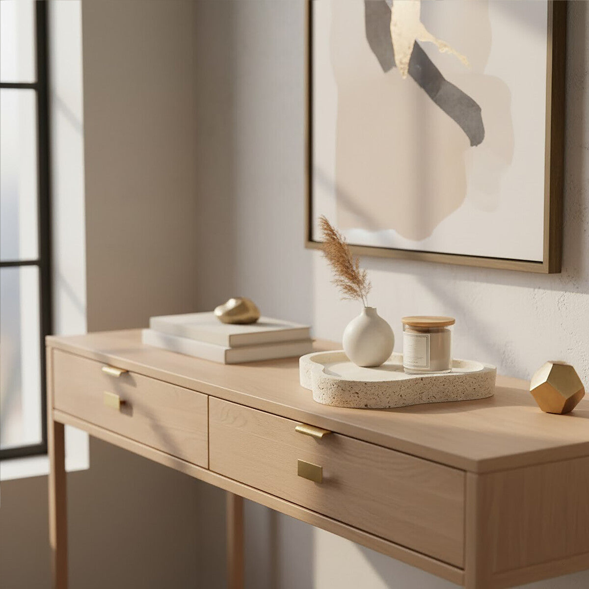 Tibor Travertine Irregular Tray